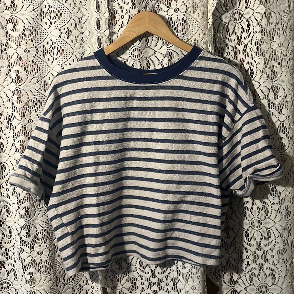 Striped cropped t-shirt